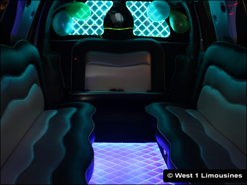 Disco lighting inside car